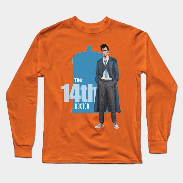 The 14th Doctor: David Tennant Long Sleeve T-Shirt by Kavatar